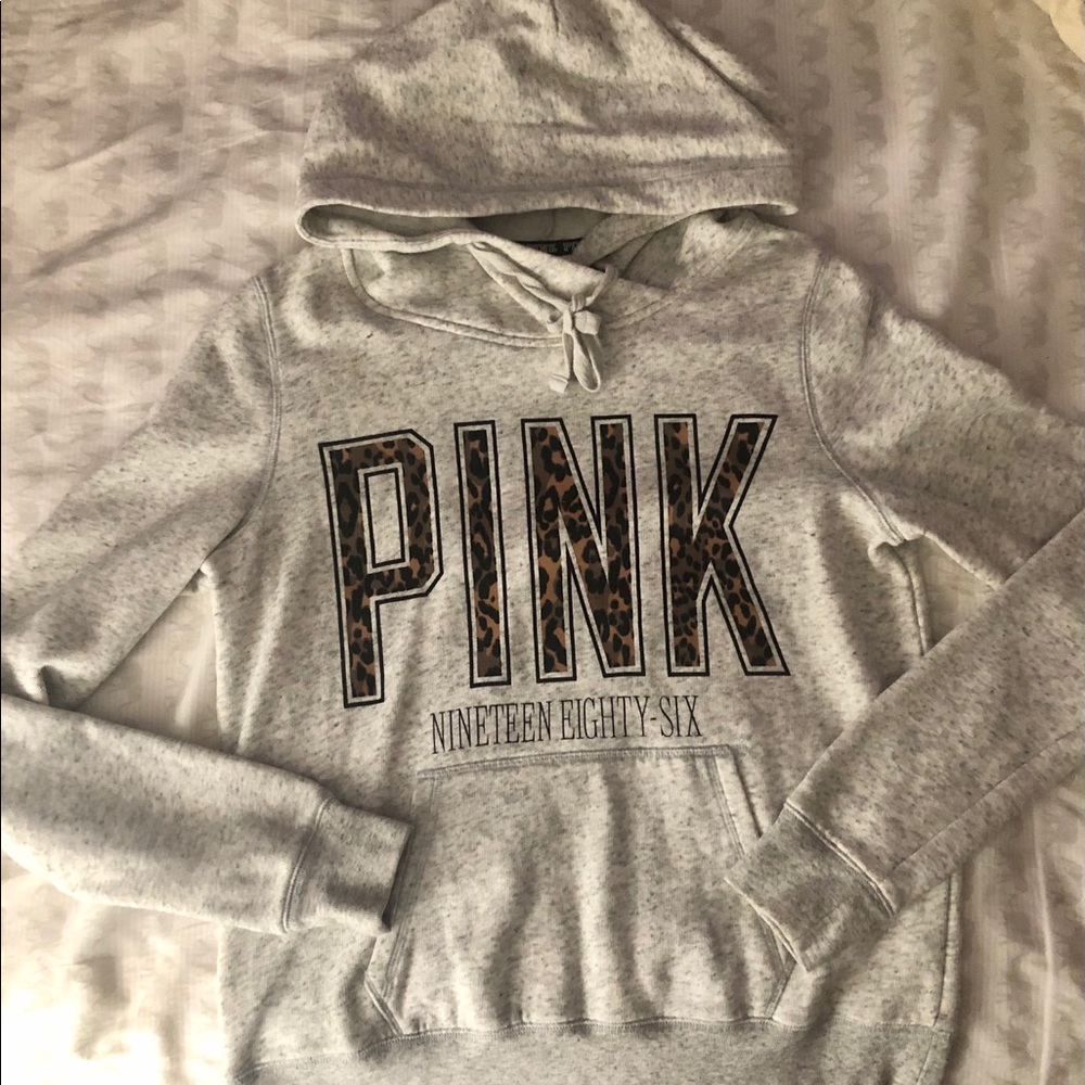 PINK Victoria’s Secret Hoodie RARE  HTF leopard